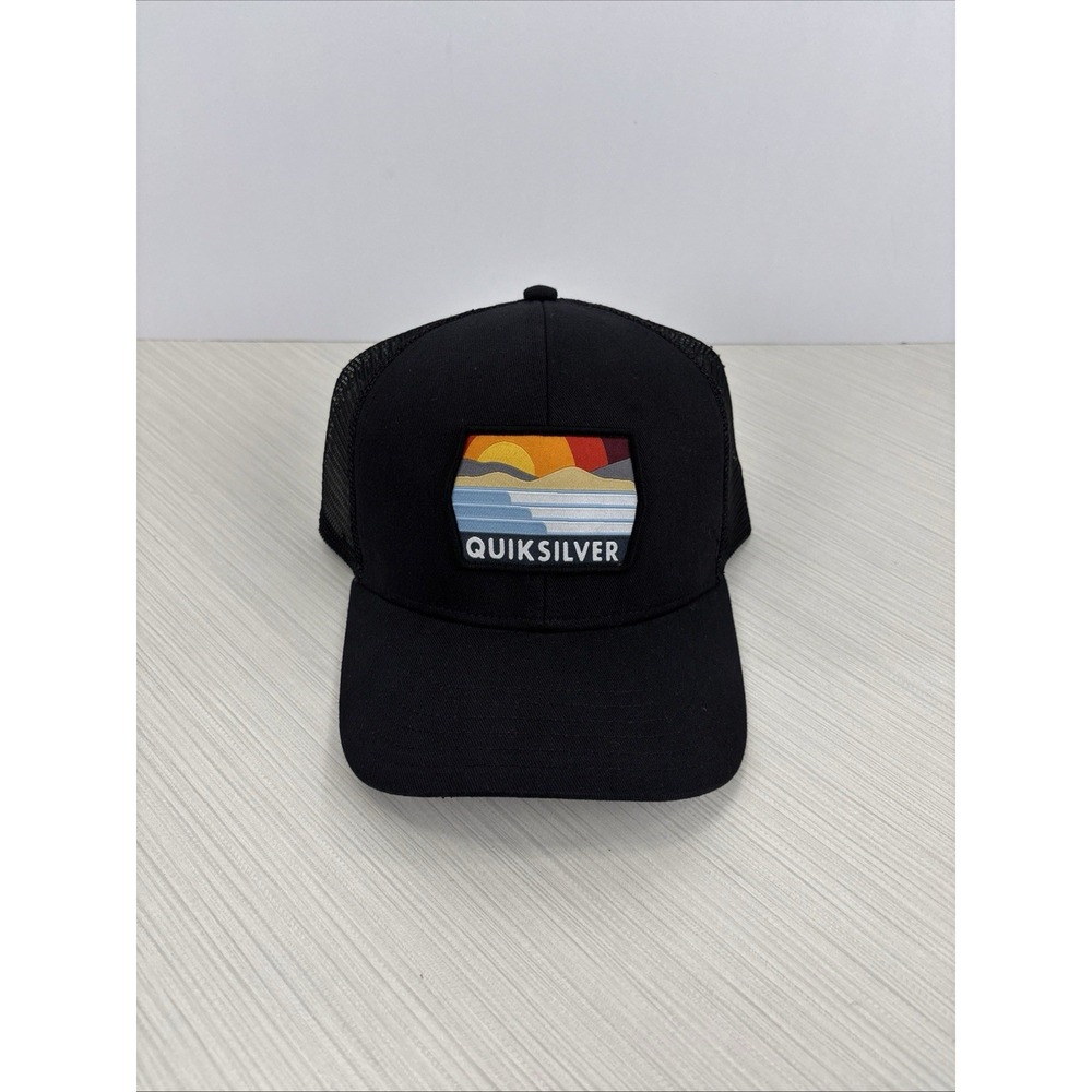 Quiksilver SnapBack Mesh Trucker Sunset Patch Hat Cap One Size NWT